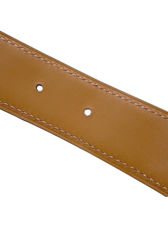 Hermes Belt Constance Dark Brown Matte Silver Porosus Leather 60 main image 6